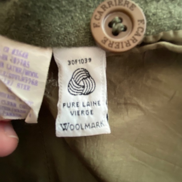 Femme De Carriere Sandra Angelozzi pure wool double breasted green jacket - Picture 13 of 13